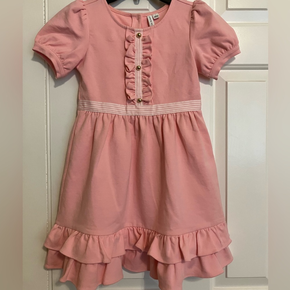 Janie and Jack Blush Ruffle Dress